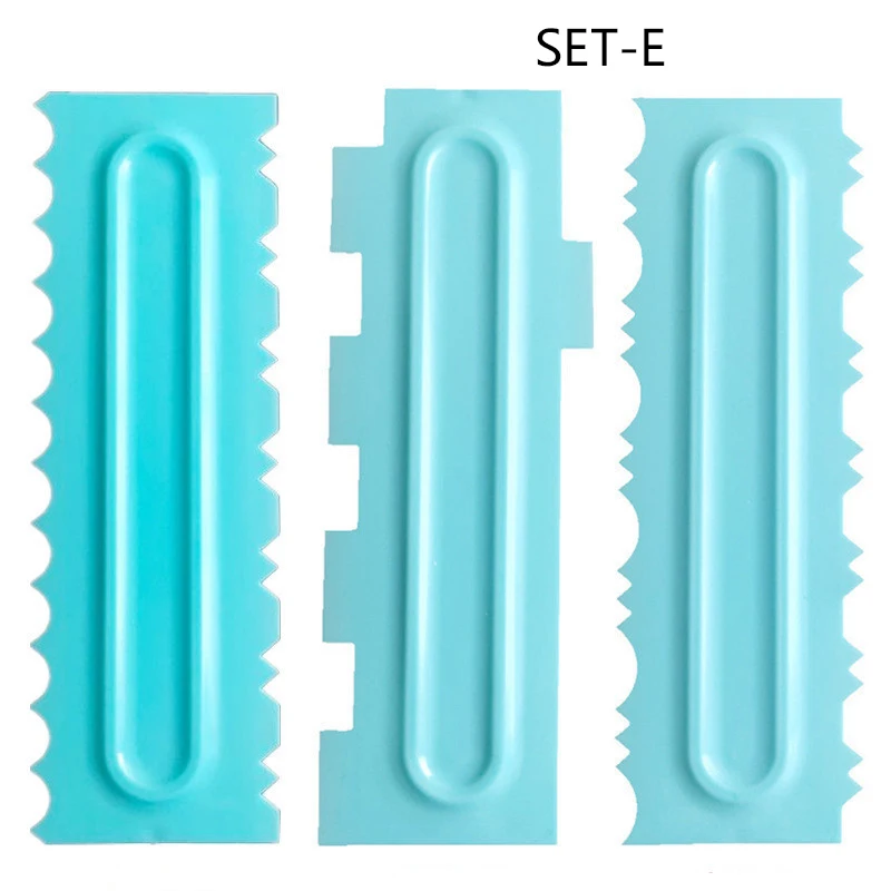 15 style Plastic Sawtooth Cake Scraper set Decorating Comb&amp Icing Smoother Tool DIY Spatula | Дом и сад