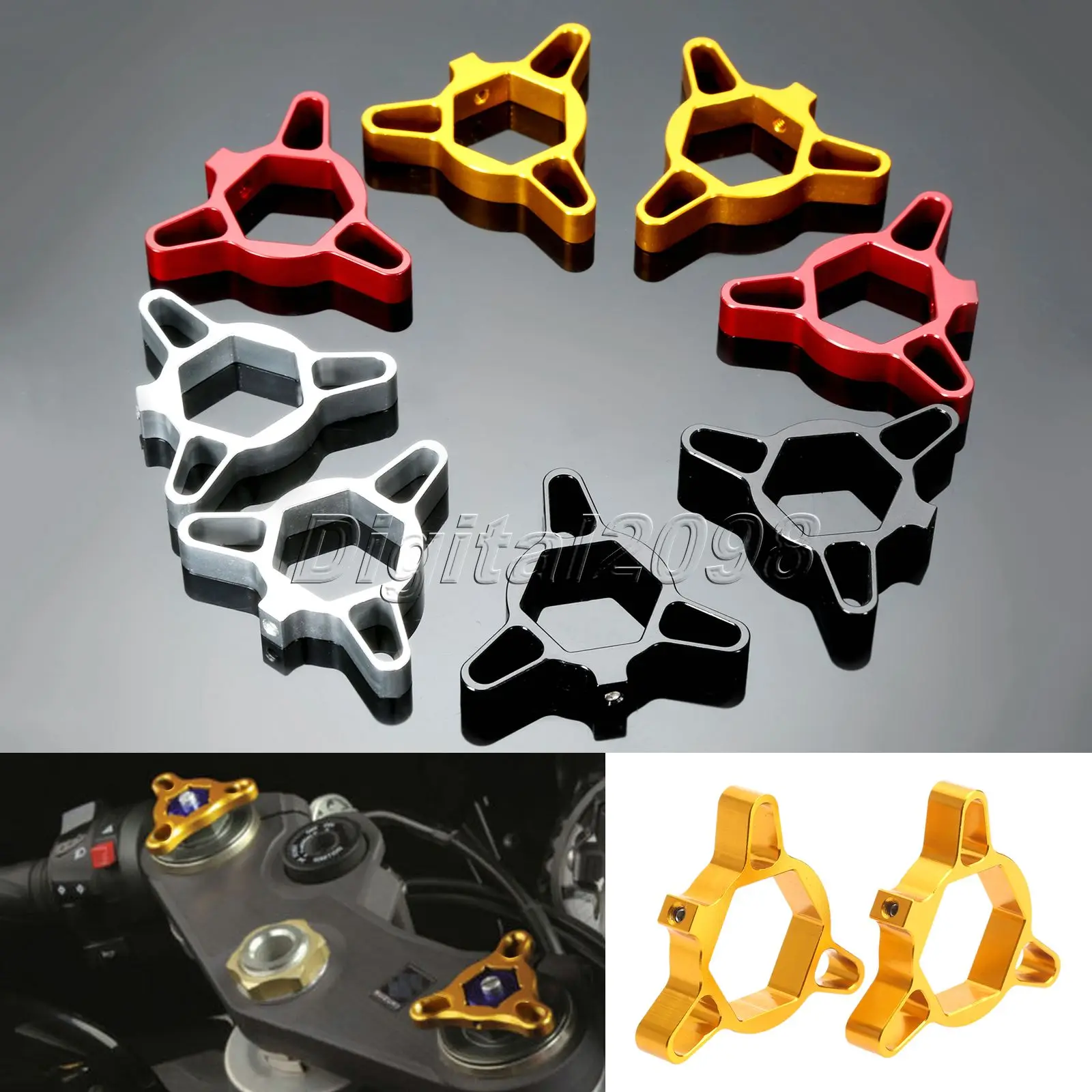 Yetaha 2X 19 мм CNC алюминиевая вилка регулятор преднагрузки для Honda CBR 600RR 1000RR CB1000R Buell 1125R