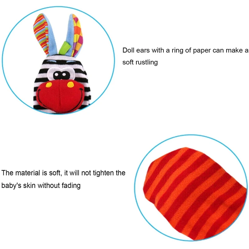

Rattle and Baby Foot Finder, Baby Toys for 0-12 Months Infant Wrists Rattle and Socks