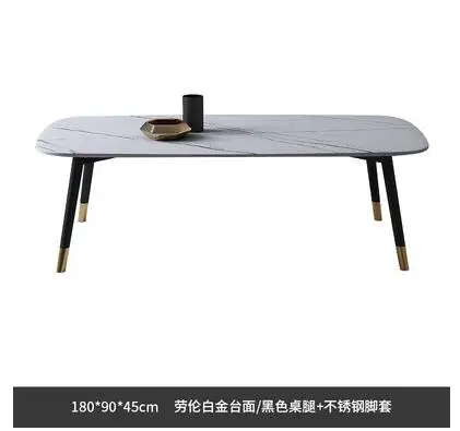 

Italian light luxury Nordic minimalist rock tea table Small household living room tea table Modern rectangular tea table