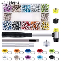 500 sets grommet kit 316 inch metal eyelets set with 4pcs install tool kit for diy clothes shoes bag paper leather crafts