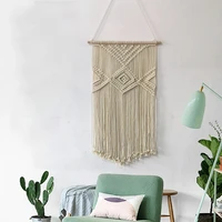 macrame boho hand woven tapestry tassel sofa background nordic art wall hanging tapestries for living room home decoration z024