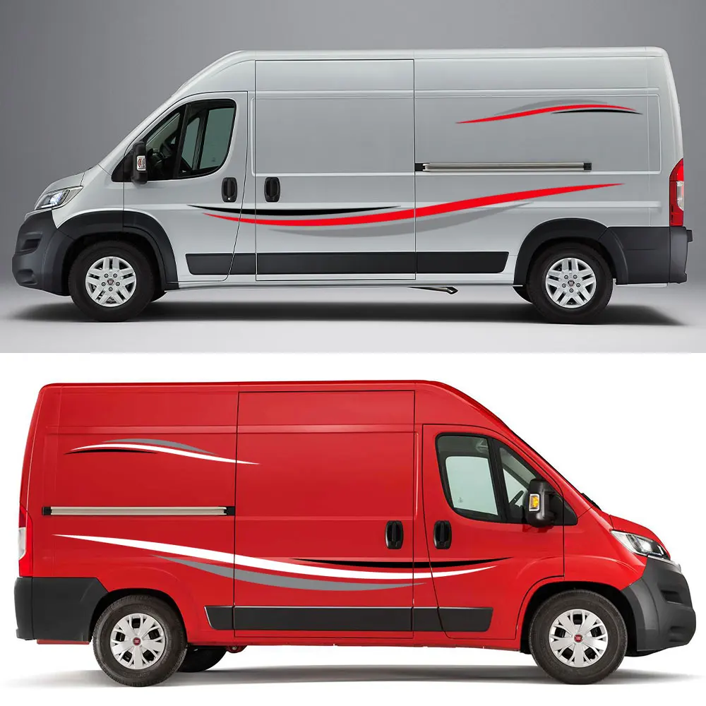 

4 шт./лот автомобильные наклейки для Peugeot Boxer Citroen Jumper Fiat Ducato аксессуары для автостайлинга жилых фургонов полосы графические виниловые наклей...