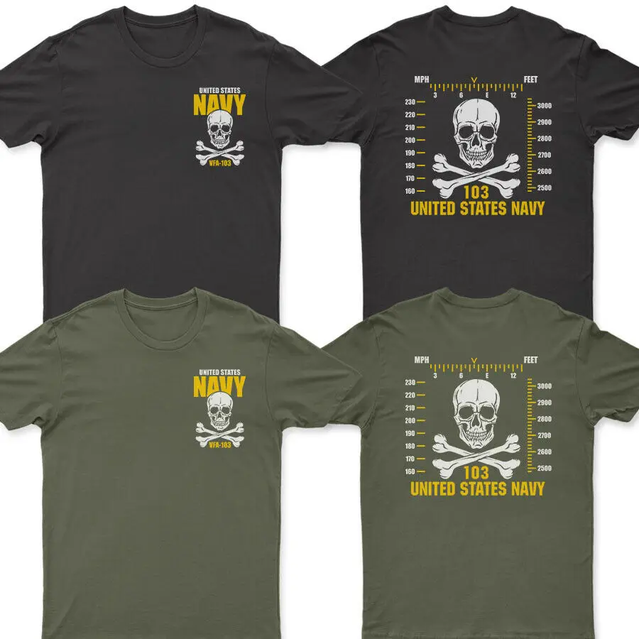 

US Navy Jolly Rogers VFA-103 Fighter Squadron T-Shirt. Summer Cotton O-Neck Short Sleeve Mens T Shirt New S-3XL