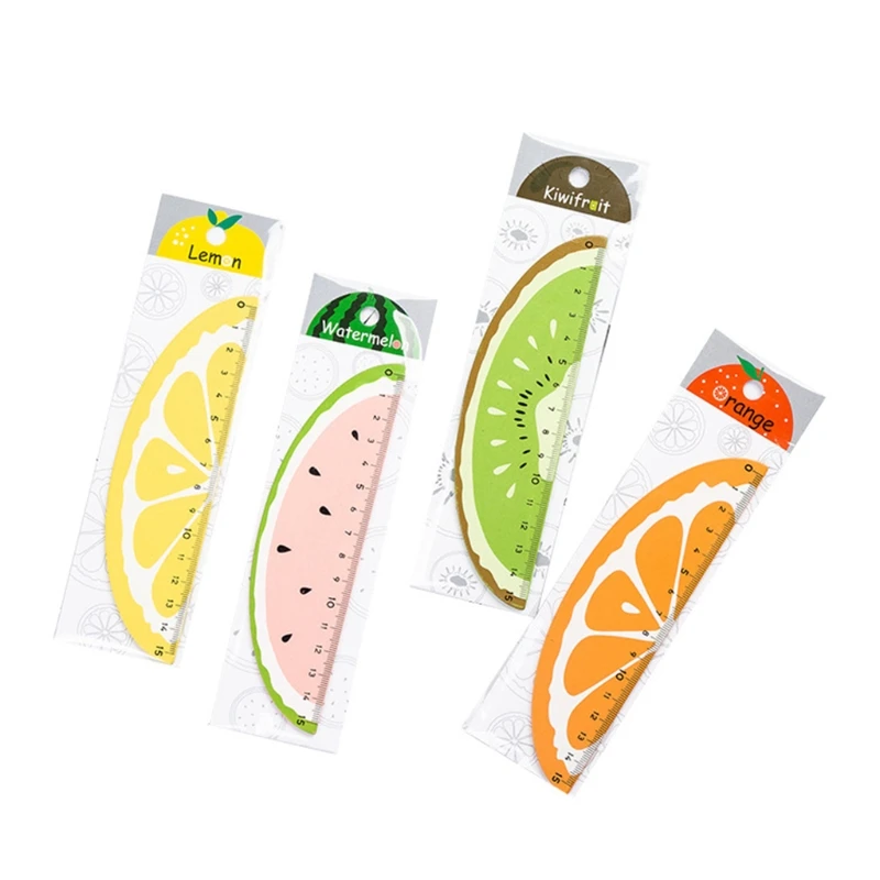 

15cm Cartoon Fruit Ruler Straight Ruler Measuring Tool for Xmas Birthday Gift Kawaii Stationery Teacher Prize Gift Party