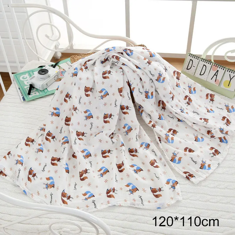 

120x110cm Cartoon Printed Baby Blankets Swaddles Newborn Sleeping Swaddle Wrap Bedding Blanket Infant Bath Towel