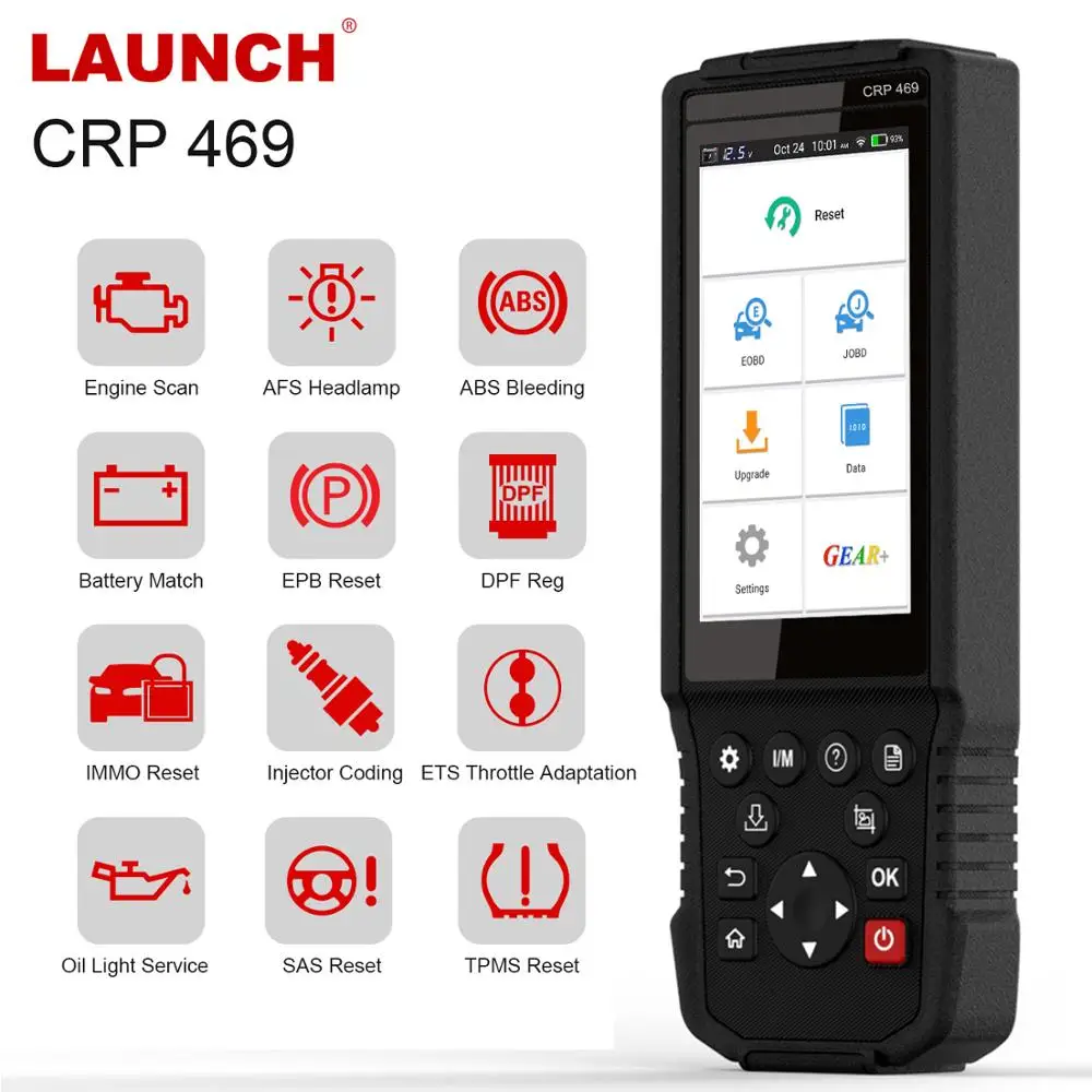 LAUNCH X431 OBD 2 сканер считыватель кодов двигателя ABS DPF топливный Сервис Сброс