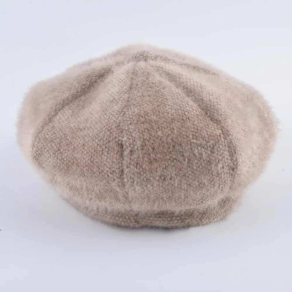 Autumn Women's fashion hat Velvet fabric Octagonal cap gorros planas Double layer Newsboy Cap solid color hats for women Berets |