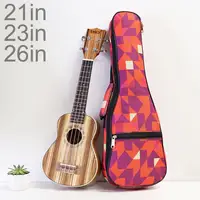 Красная Портативная сумка для укулеле 21/23/26 дюйма, мягкий губчатый чехол 10 мм, водонепроницаемый рюкзак для укулеле, мини-гитара