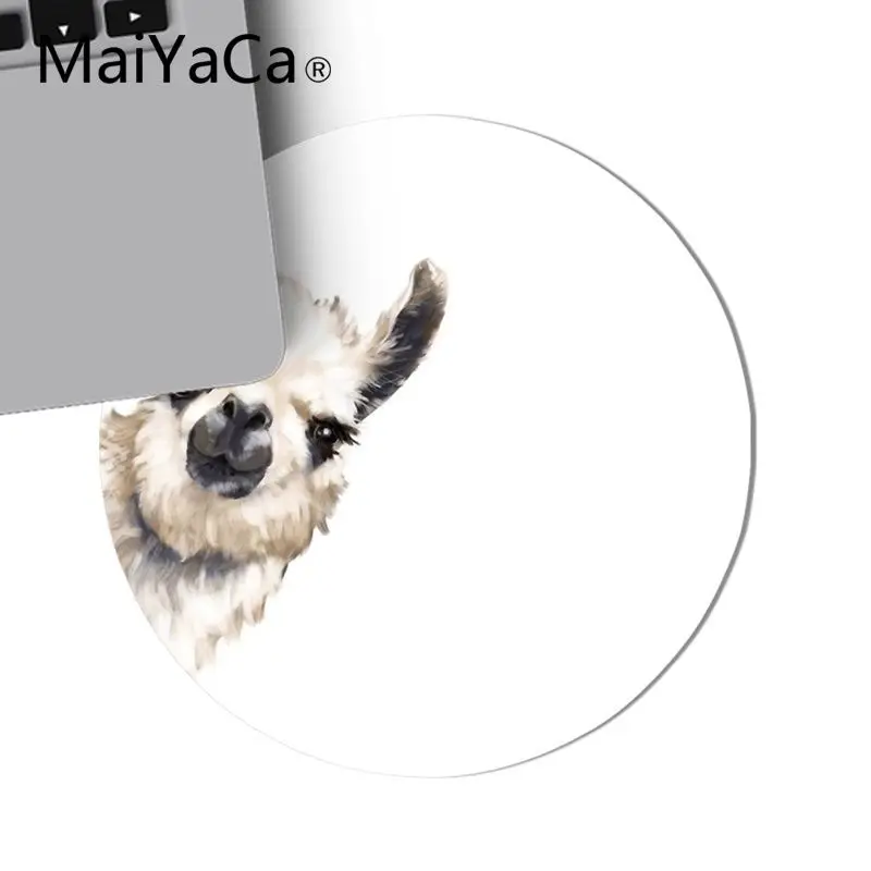 maiyaca lama llama alpacas animal keyboard gaming mousepads anti slip laptop pc mice pad mat 220x220mm circular mouse pad free global shipping