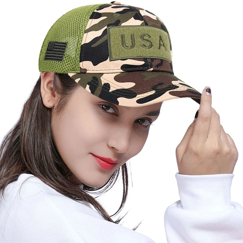 

USA Flag Camouflage Baseball Cap for Men Snapback Hat Army American Flag Baseball Cap Bone Trucker Gorras