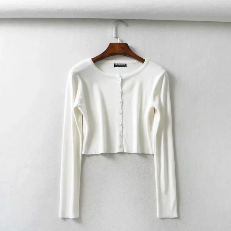 

Women's Knitted Cardigan 2020 New Single-Breasted Long-Sleeved Short Thin Sweater Coat autumn clothes women