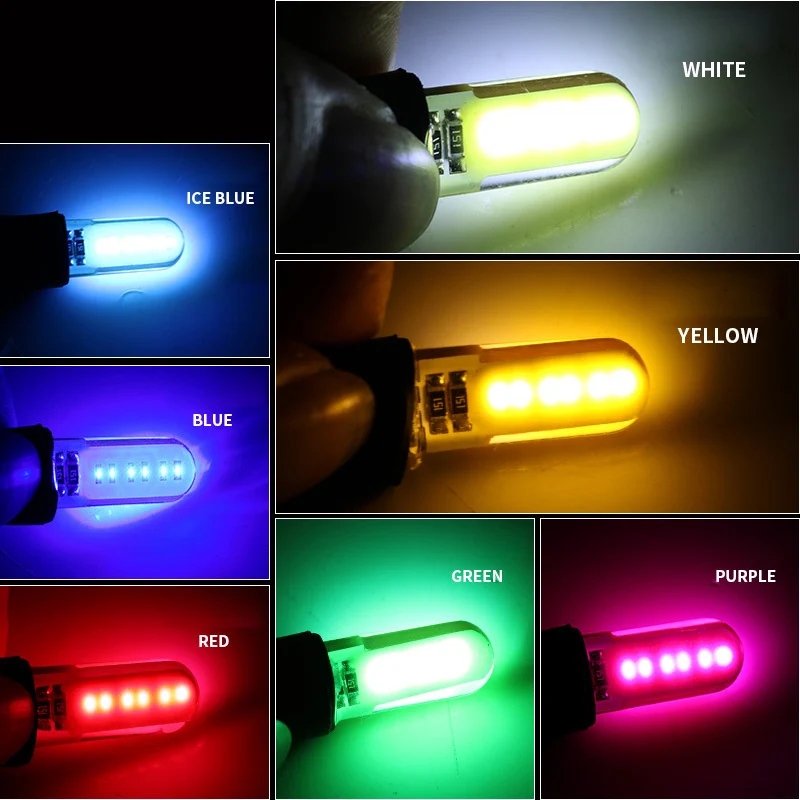 Супер ярсветодиодный светодиодная автомобильная лампа T10 W5W белый красный желтый