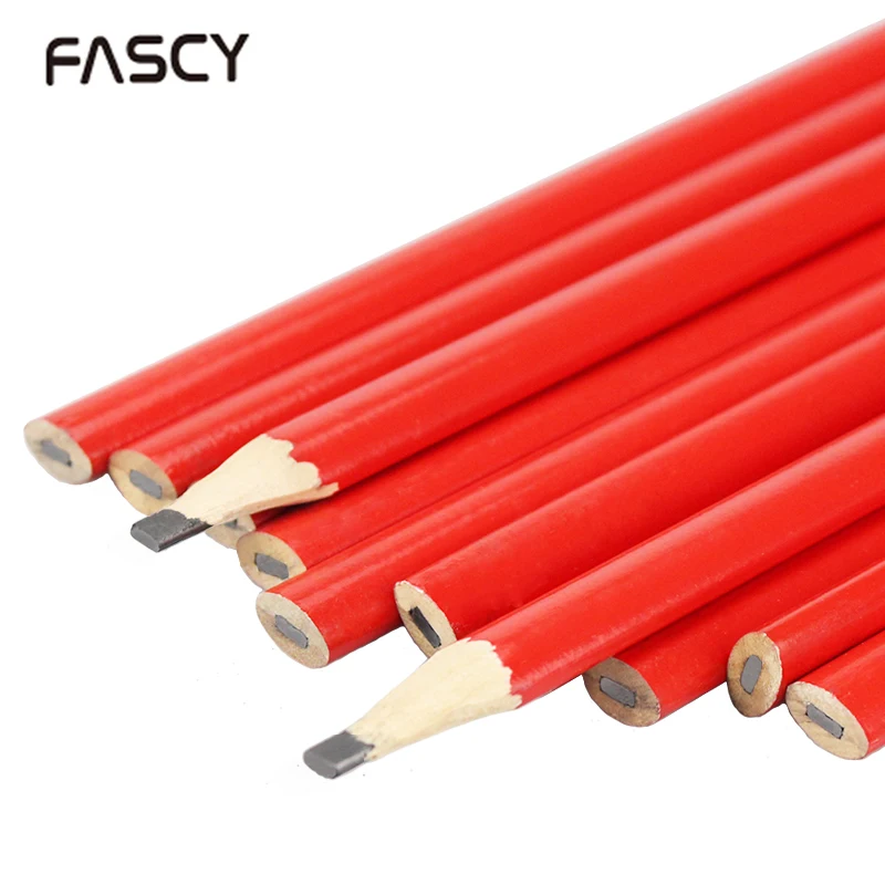 

7 inch Carpenters Pencils For DIY Builder Joiners Woodworking Black Thick Core Oval Mark pen Pencil