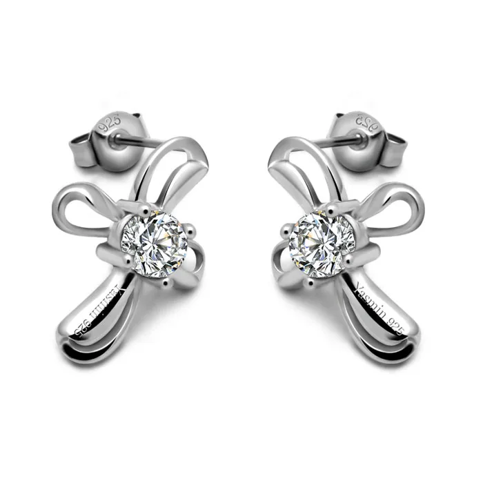 

Fashion women's accessories 925 silver hollow cross stud earring female lady earrings popular charm jewelry