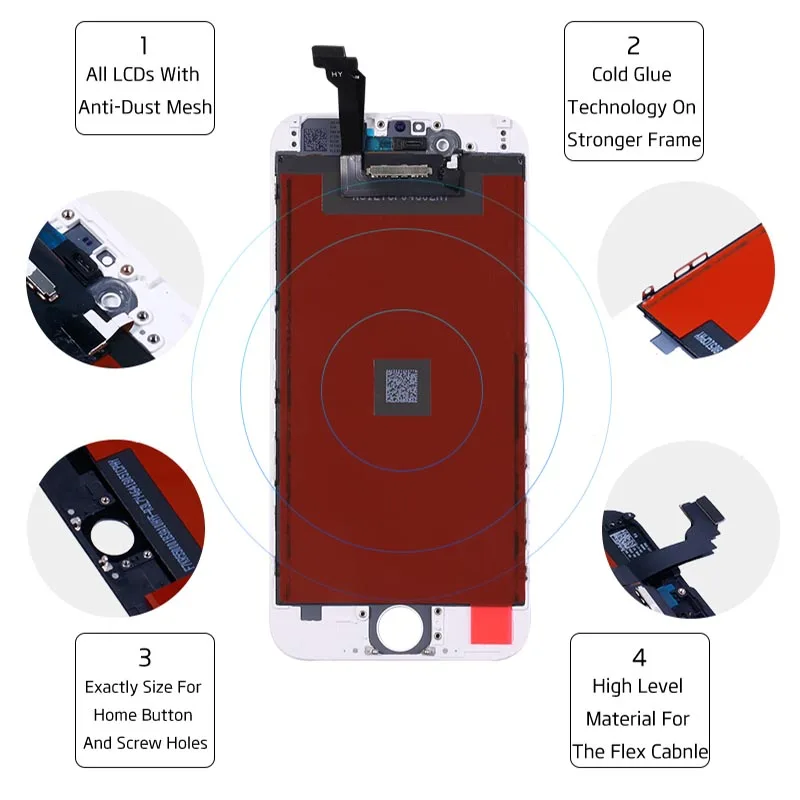 Новый дисплей для iPhone 6 7 8 6S Plus сенсорный ЖК экран 5 5C 5S SE без битых пикселей