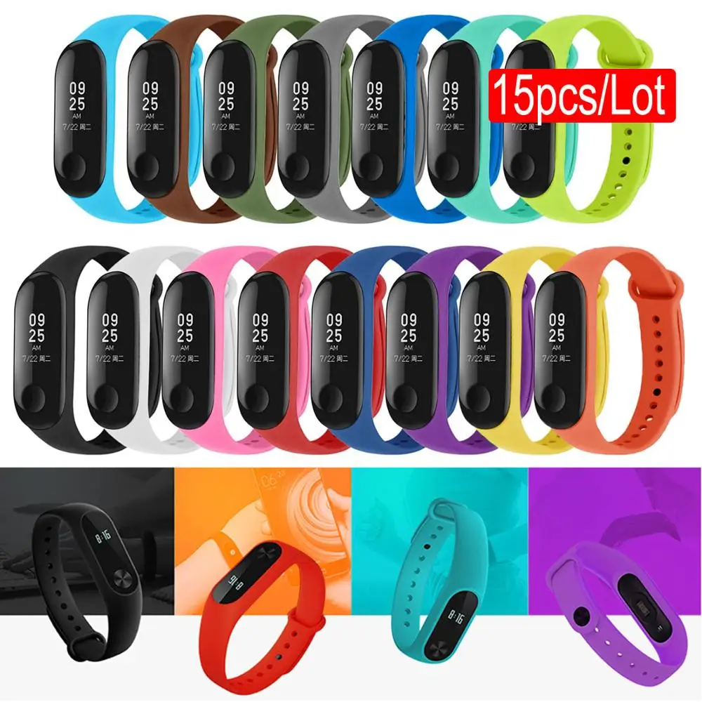 Gosear 15 шт. для Xiaomi mi Band 3 4 Correa сменный ремешок часов Ремешок Смарт
