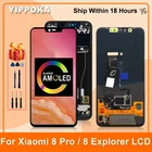 ЖК-дисплей 6,21 дюймов Super AMOLED для Xiaomi Mi 8 Pro, сменный сенсорный дигитайзер для Xiaomi Mi 8 Explorer, ЖК-экран со сканером отпечатков пальцев
