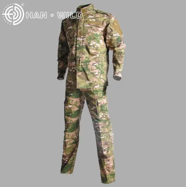 06 Тактический Ghillie костюм камуфляжная охотничья одежда рубашка+ брюки Мультикам военные армейские тренировочные костюмы страйкбол мужская одежда - Цвет: 06