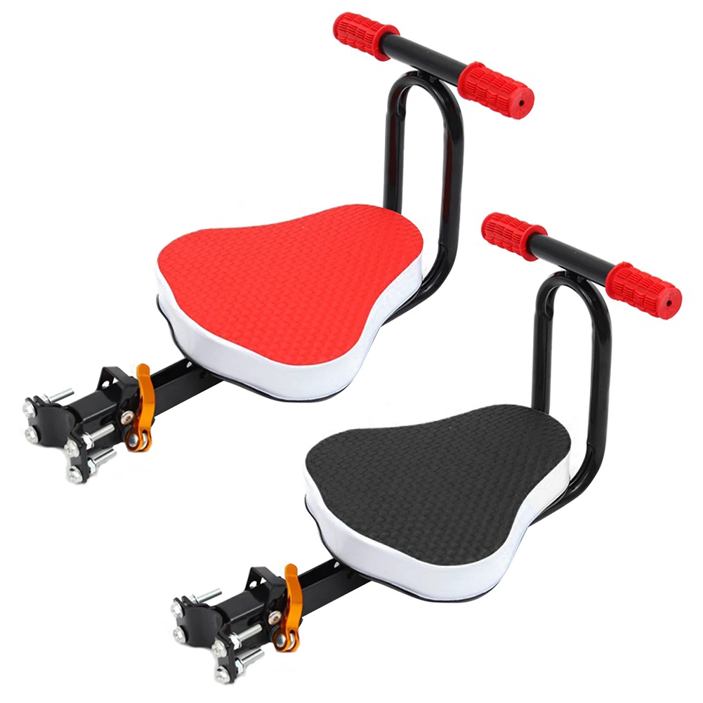 

Child Bike Seat Foldable Front Mount Baby Kids Bicycle Carrier with Handrail for Mountain Bikes Hybrid Bikes Fitness Bikes