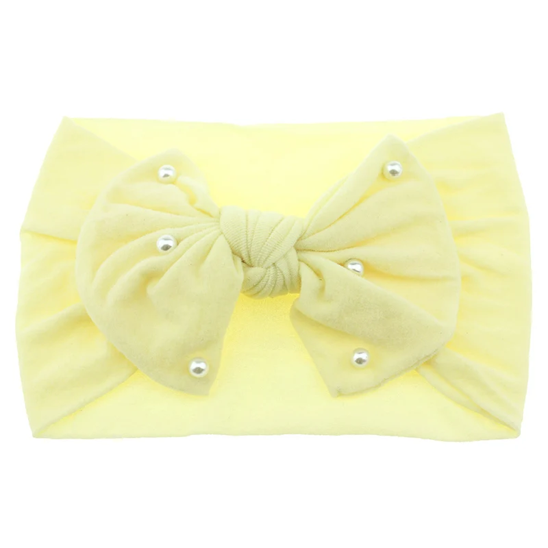 

Baby Girls Hairband Soft Cotton Baby Girls Headband Fashion Kid Toddler Bow Tassel Hairband Turban Big Knot Headwrap 18 Colors
