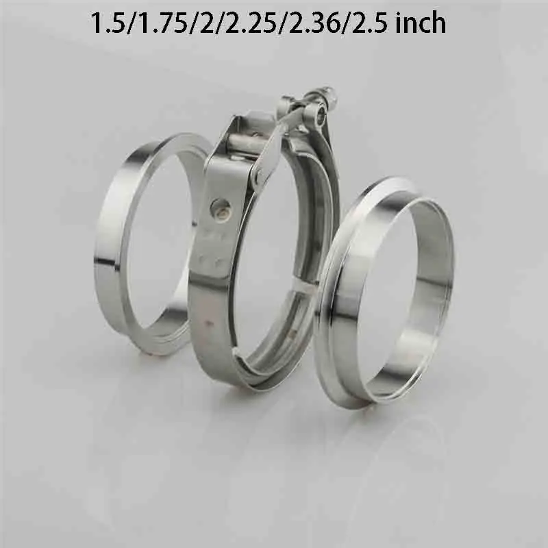 

1.5/1.75/2/2.25/2.36/2.5 inch V-Band Clamp Male/Female Flange Kit V-band Turbo Exhaust Pipes Car Accessories