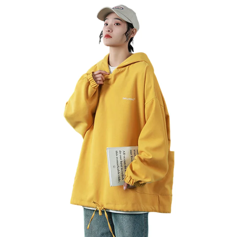 

PEACEDRAGON Plus size Pullovers Hoodies Women Brown Blue Zip Up Sweatshirt Summer Jacket oversize Clothes Vintage Pockets Tops