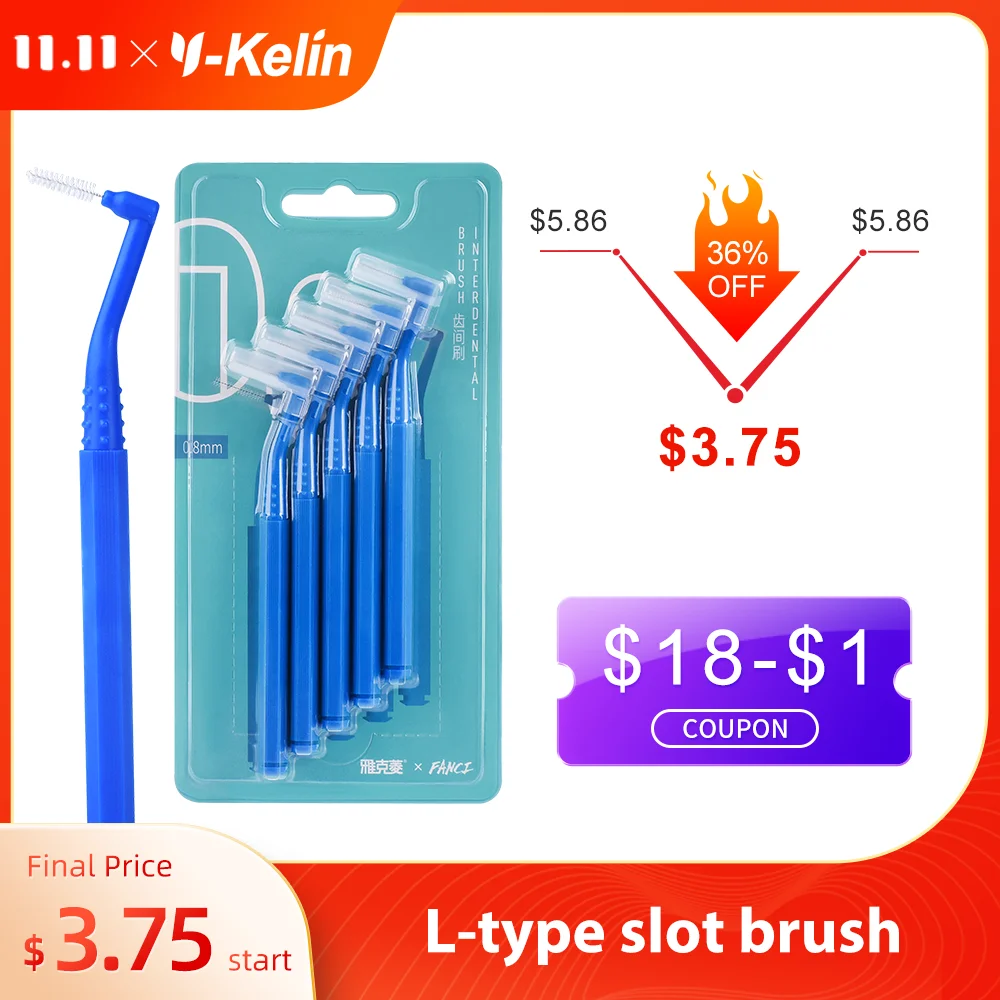 

Y-Kelin 10pcs 0.6-1.0 MM Adults Interdental Brush Clean Between Teeth Floss Toothpick Oral Care Tool Dental Orthodontic