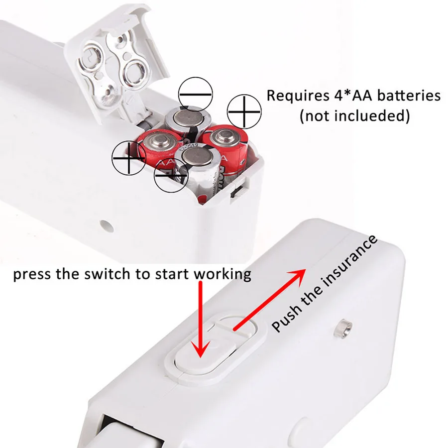 Портативная беспроводная швейная машинка быстрое устройство для шитья и