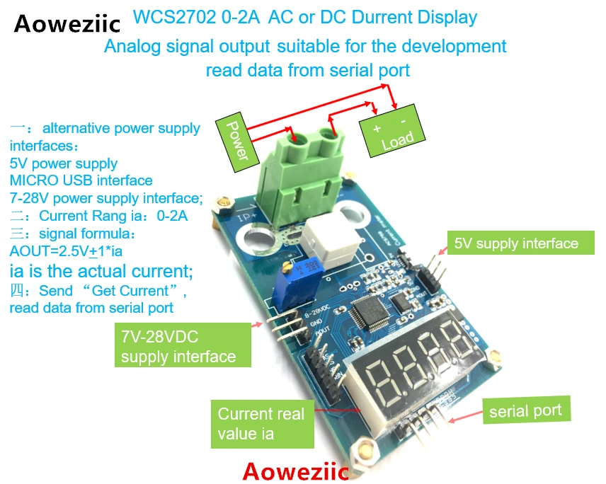 1 шт. WCS2702 0 2A AC DC ток чтения данных от последовательного порта с USB к ttl|Запасные