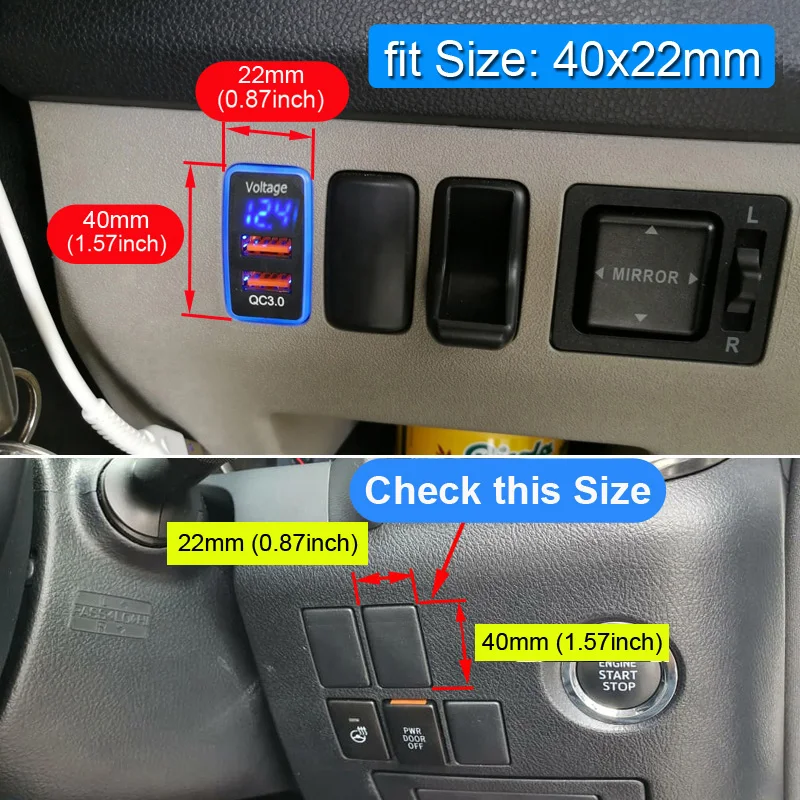 Автомобильное зарядное устройство XCGaoon QC3.0 Quickcharge двойной USB-адаптер для телефона