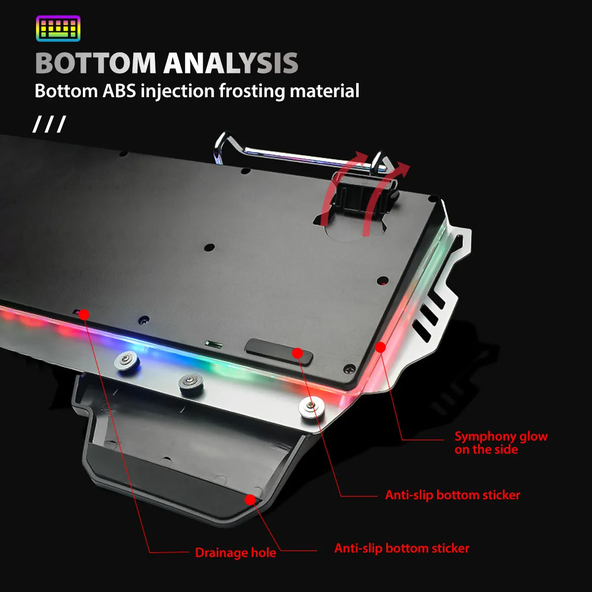 Игровая клавиатура Проводная игровая мышь набор 104 клавиш с RGB подсветкой русская