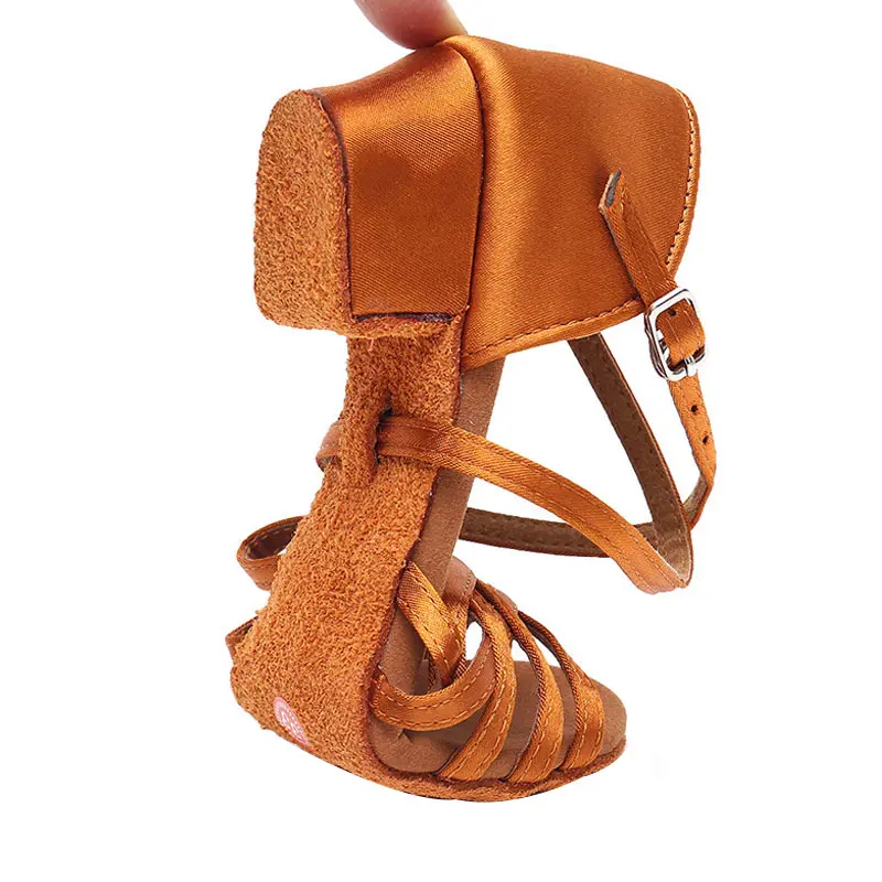 Kids Salsa Dance Shoes Children Girl's Latin Jazz Dance Shoes White Black Low Heel Sandals Woman Ballroom Tango Dancing Shoes