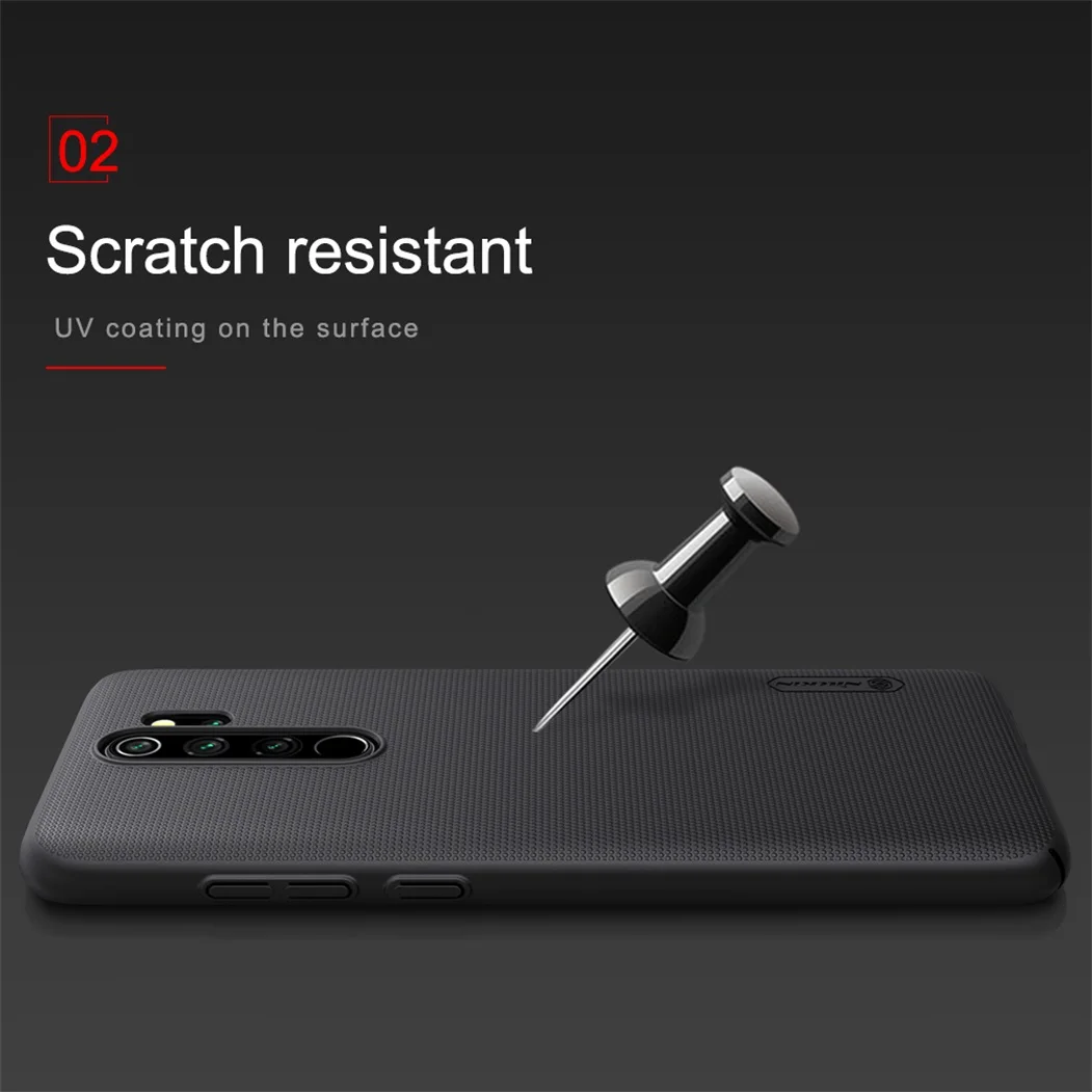 Чехол Nillkin для Xiaomi Redmi Note 8 Pro матовый жесткий защитный чехол из поликарбоната