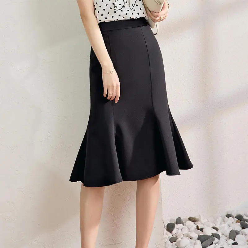 

Женская Элегантная черная юбка-годе, Летняя Повседневная мини-юбка-годе, модель 2021