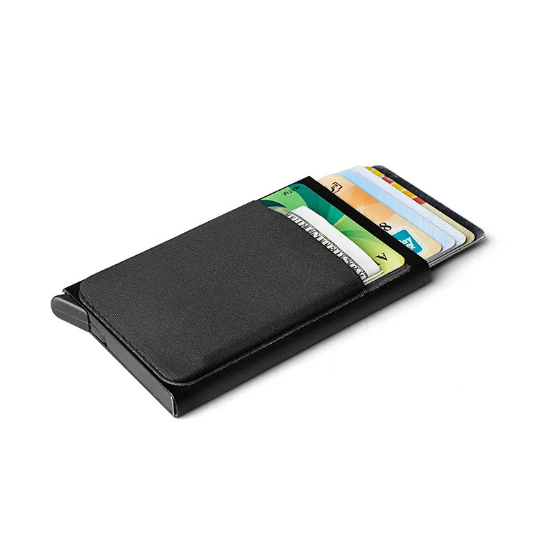 Кредитный держатель для карт чехол алюминиевый кошелек с эластичным задним