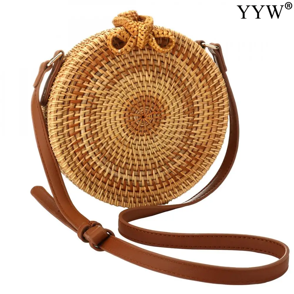 

Square Round Mulit Style Straw Bag Bohemia Handbags New Fashion Women Summer Rattan Bag Handmade Woven Beach Circle Handbag