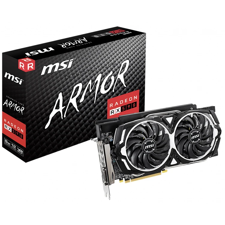 

MSI XFX AMD Radeon RX 590 ARMOR 8G Used Gaming Graphics Card with 8GB 256 bit Memory for Desktop Support Crossfire 2-Way