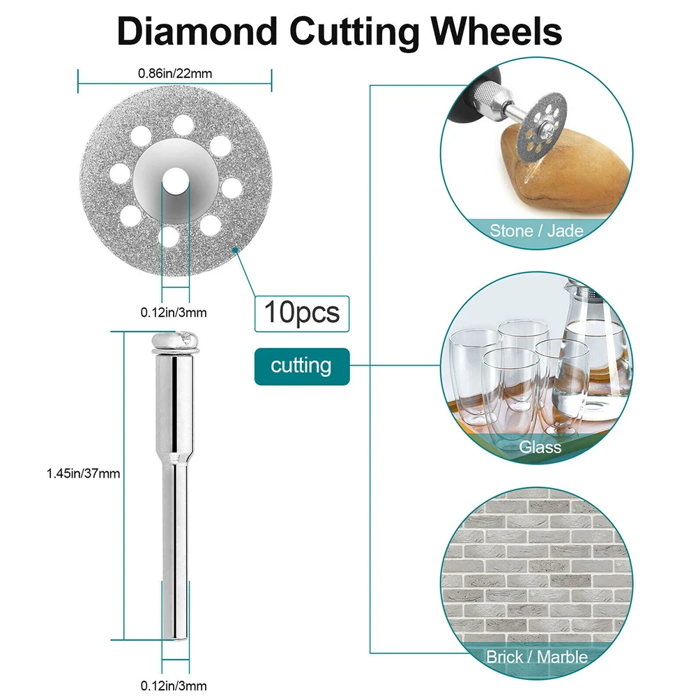 

60pcs Circular Woodworking Portable Cutting Wheel Set Universal Cut Off Disc Diamond Home Multifunction Practical Rotary Tool