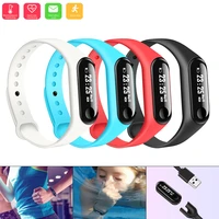 m3 touch screen time smart wristband with heart rate test and sleep reminder for androidios