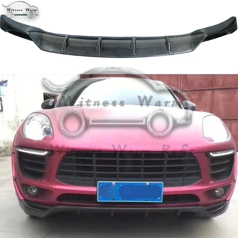 Разветвитель переднего бампера для Porsche Macan S автомобильный спойлер из