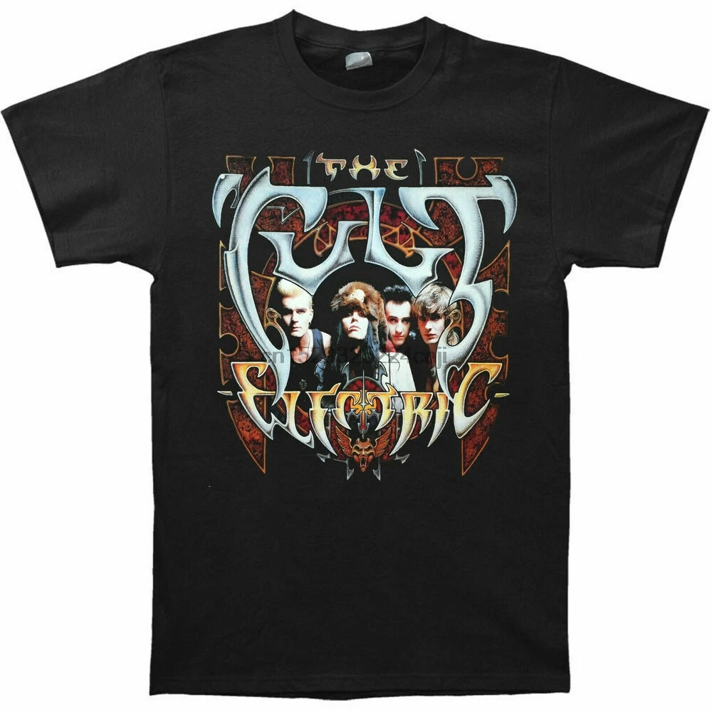 

The Cult Electric 1987 Album Tour Cotton Black Men M-3XL T-shirt T667