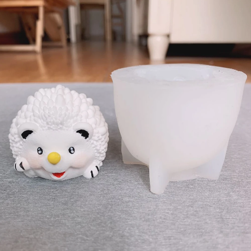 3D Ежик силиконовая форма для ручной работы мыла Свеча Торт Формы выпечки