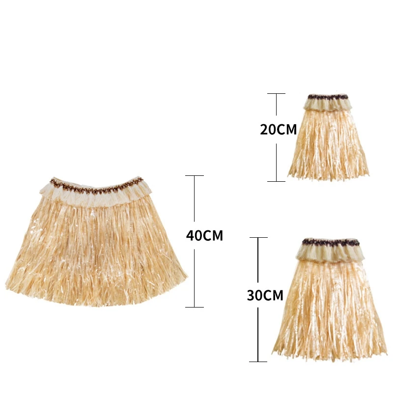 2 комплекта юбка с гавайской травой костюм гибкие дужки длинным рукавом Детские