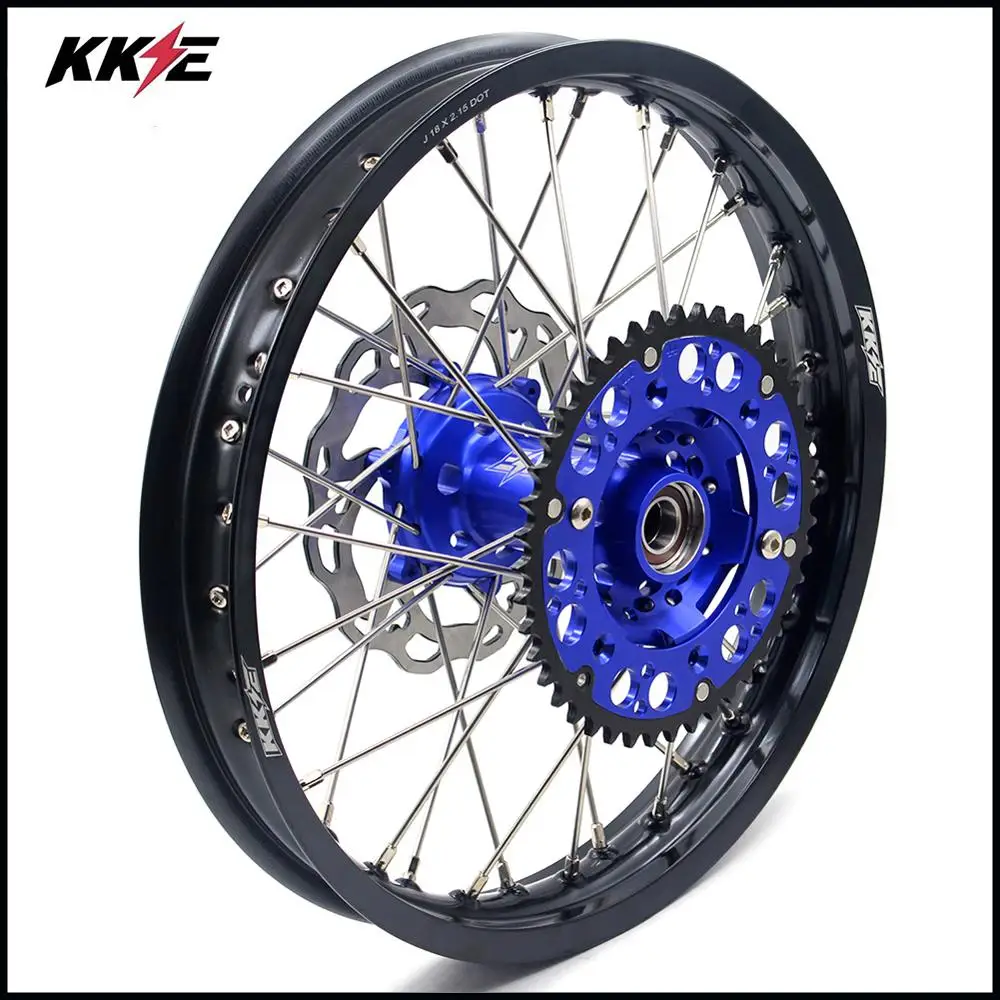 KKE 21& 18 полный Enduro колеса Набор для HUSQVARNA TE TC FE FC 125 250 300 350 450- диск синий