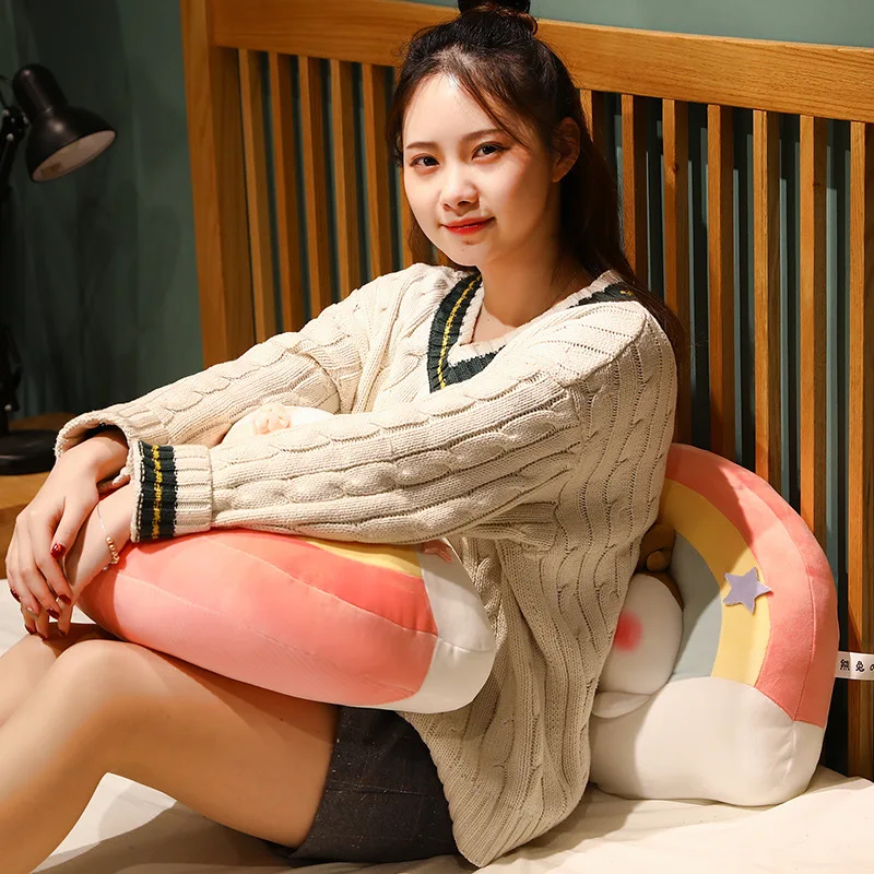 

Cute Rainbow Animal Butt Cushion Birthday Gift Funny Creative Sleeping Doll Bedroom Decorations for Girl Corgi Jouets en peluche