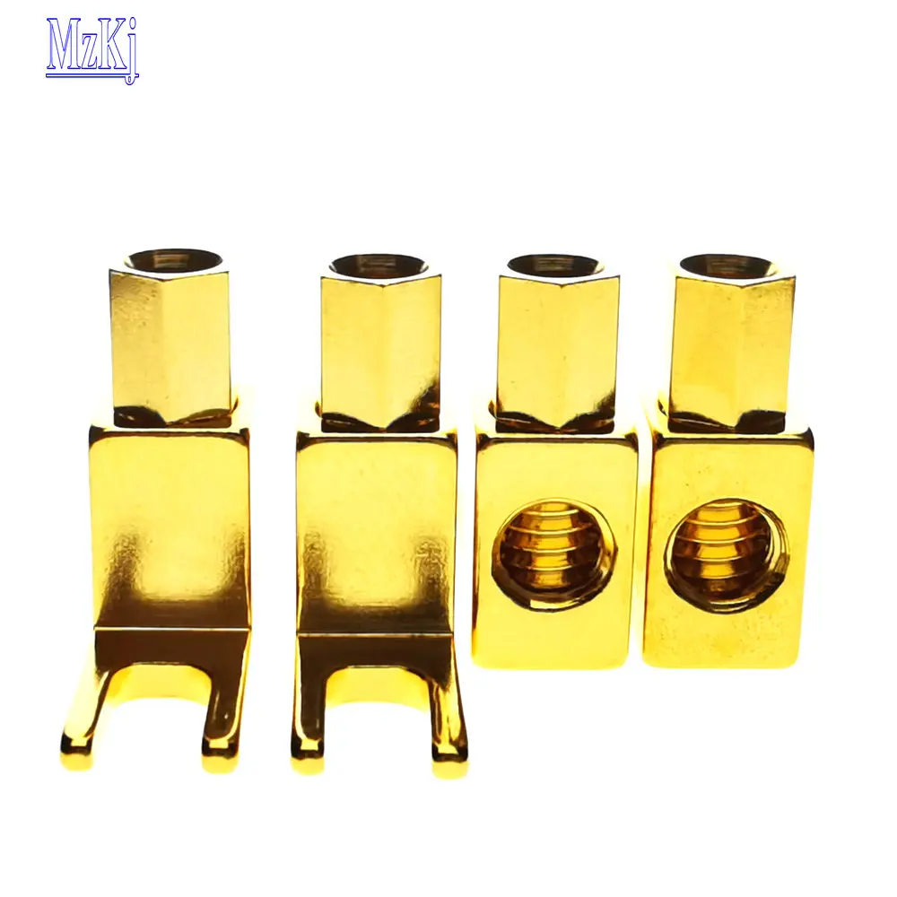 8 шт. новинка латунная вилка для динамика разъем 4 мм | Электронные компоненты и