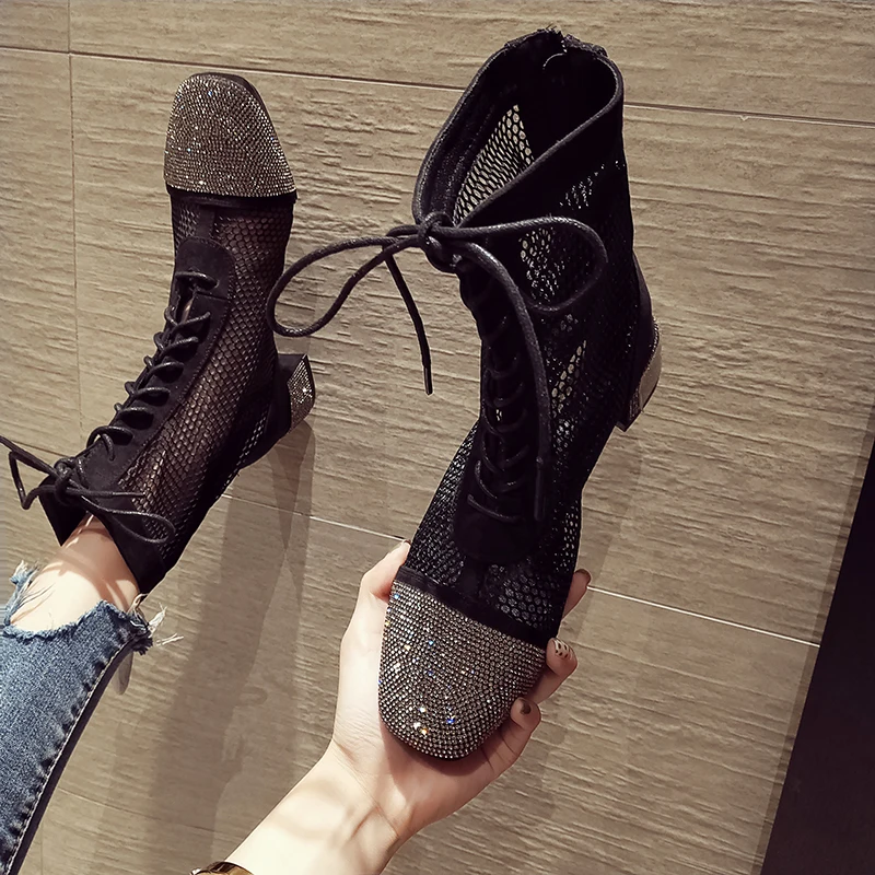 Женская обувь женские ботинки новинка сезона осень 2019 блестящие дышащие