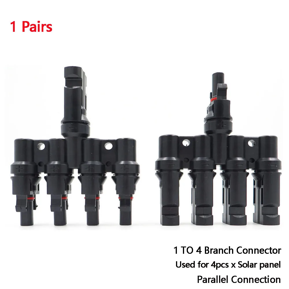 1 пара х 4Т Солнечный разъем штекер и гнездо Т-образный для солнечной панели