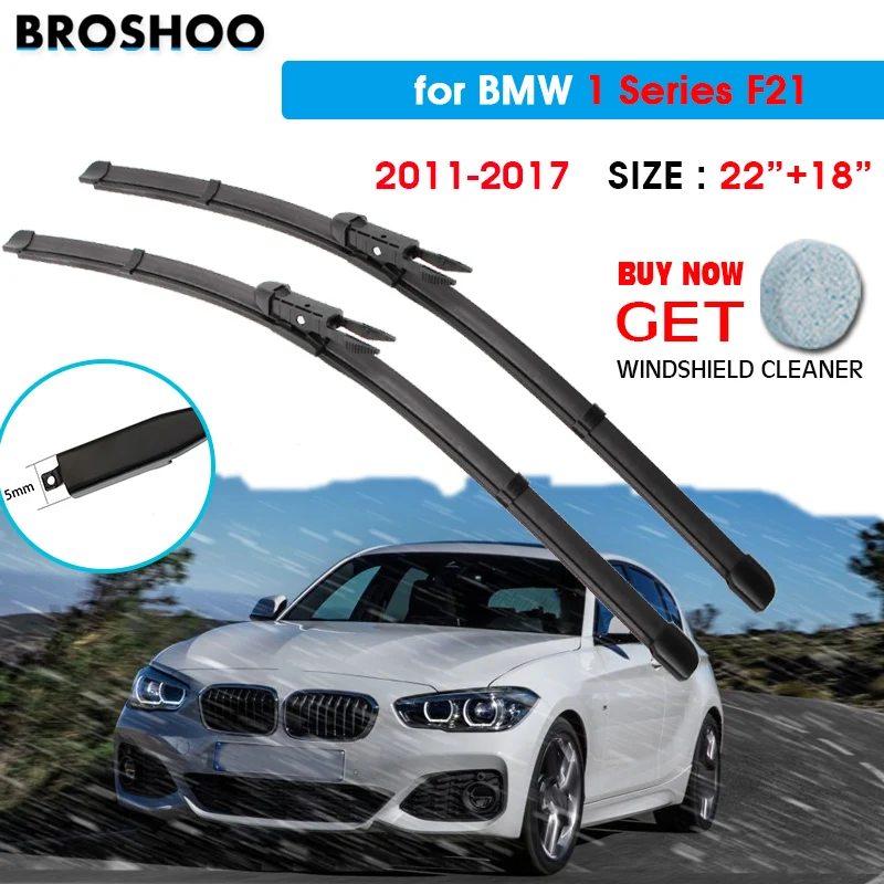 

Car Wiper Blade For BMW 1 Series F21 22"+18" 2011-2017 Auto Windscreen Windshield Wipers Window Wash Fit Pinch Tab Arm